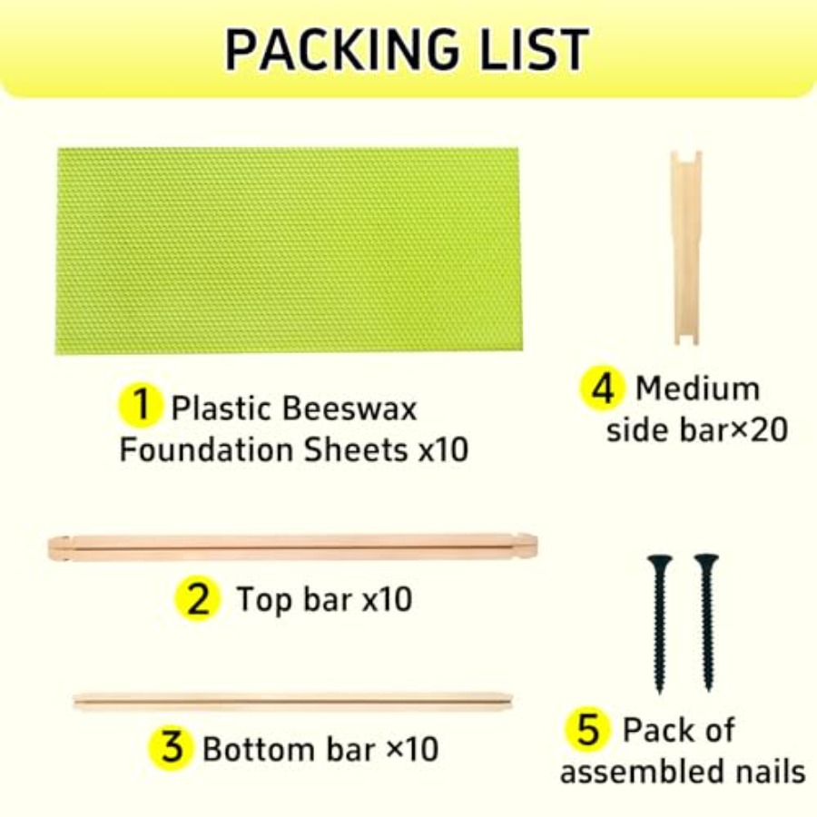 10 Pack Deep Brood Beehive Fra - đánh giá và giá Beehive Frame Wax