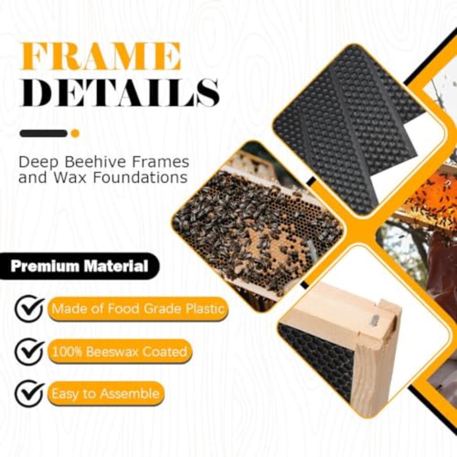 BeeCastle 20 Pack Beehive Fram - đánh giá và giá Beehive Frame Wax