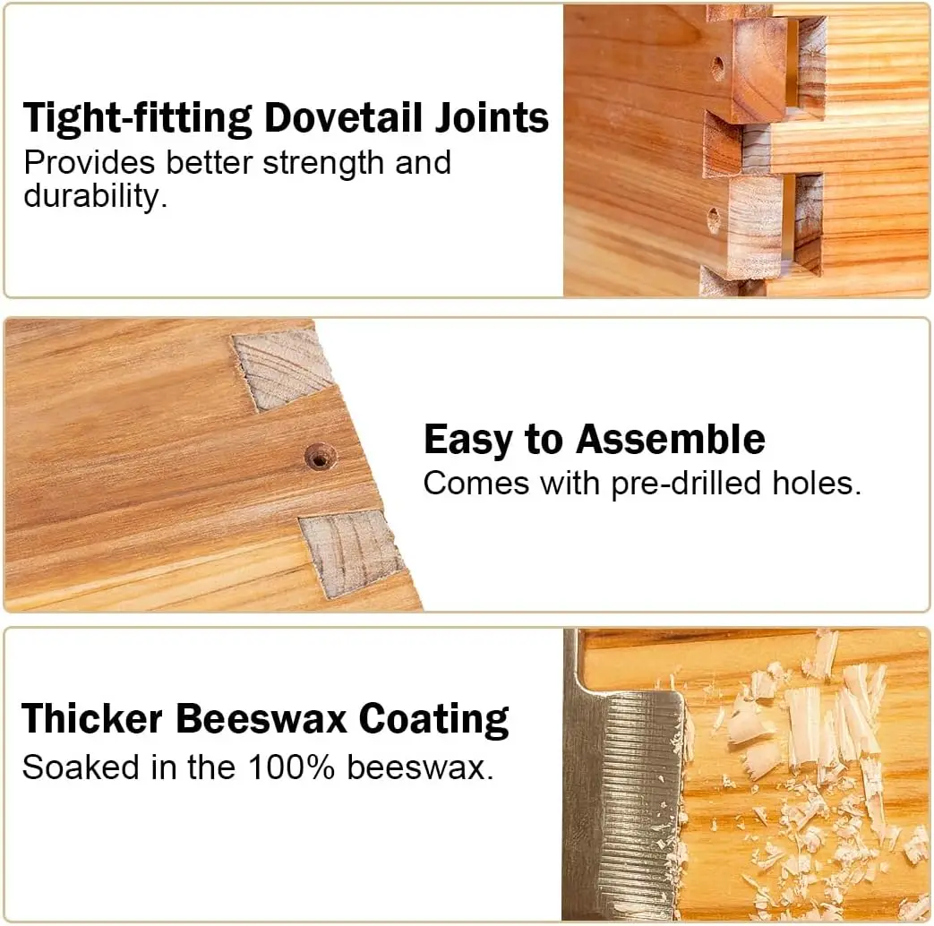 5 Frame Bee Hive Nuc Box Coate - đánh giá và giá Beehive Frame Wax