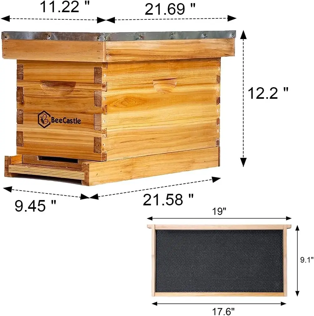 5 Frame Bee Hive Nuc Box Coate - đánh giá và giá Beehive Frame Wax