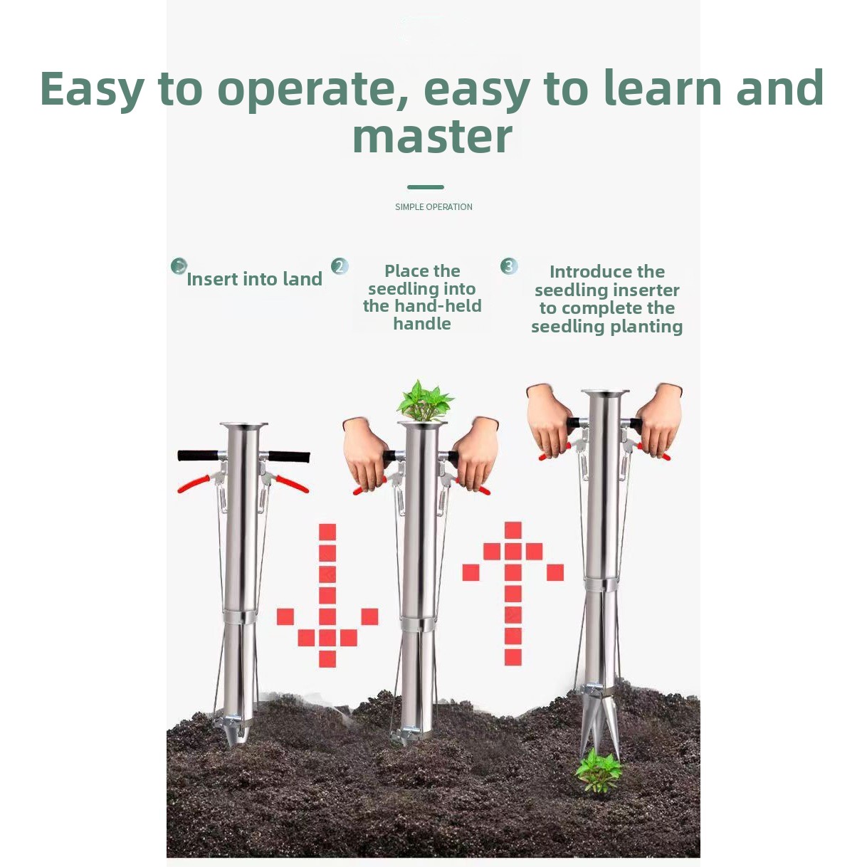 Hand Stainless Steel Seedling  - đánh giá và giá Manual Seeder Hand