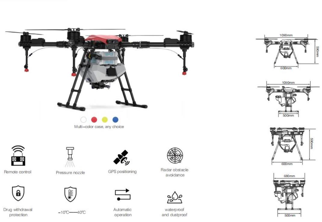 Professional 16L Agricultural  - đánh giá và giá Drone Crop Sprayer