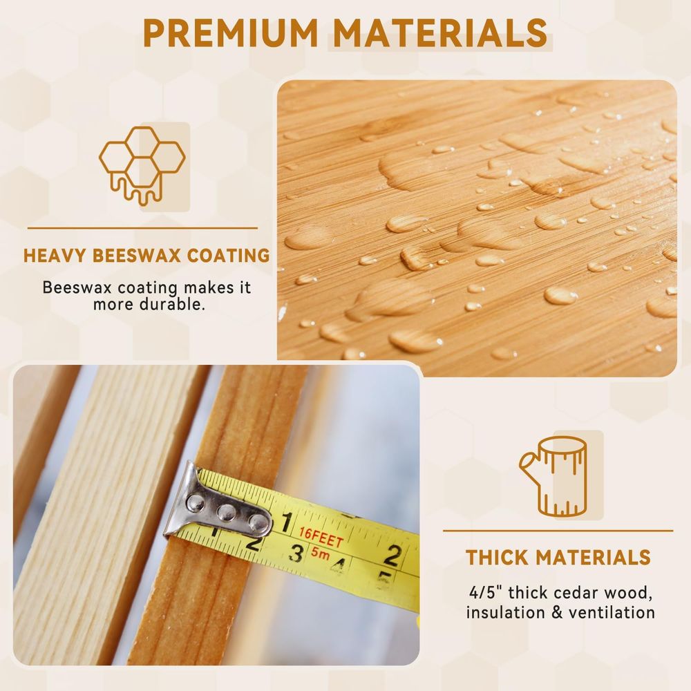 Complete Langstroth Beehive Se - đánh giá và giá Beehive Frame Wax